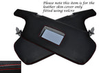 RED STITCH 2X SUN VISORS LEATHER SKIN COVERS FITS MAZDA 323F 1999-2003