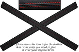 RED STITCH 2X DOOR INNER SILL TRIM LEATHER SKIN COVERS FITS MAZDA RX8 03-12