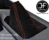 RED STITCHING SUEDE MANUAL GEAR GAITER  FITS TOYOTA RAV 4 2013-2018 CUSTOM NEW