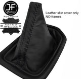 BLACK & BLACK STRIPE REAL LEATHER MANUAL GEAR GAITER FOR TOYOTA HILUX 16-19