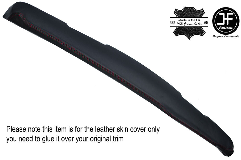 RED STITCHING TOP DASH DASHBOARD LEATHER COVER FITS SAAB 95 96 V4 LATE TYPE