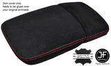 RED STITCH FRONT & REAR SECTION ARMREST LID SUEDE COVERS FITS AUDI Q7 2015-18
