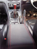 FITS NISSAN 300ZX ARMREST COVER + GAITERS SET RED STITCH CUSTOM NEW MADE IN UK