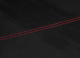 RED STITCH ARMREST LID LUXE SUEDE COVER FOR MITSUBISHI EVO 7 8 9 2001-2007