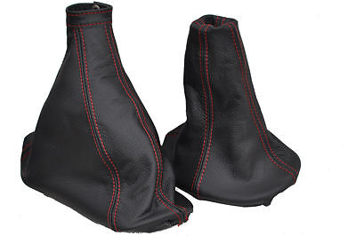 FITS FIAT PUNTO MK1  1993-1999 GAITERS SET RED STITCHING CUSTOM NEW MADE IN UK