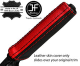 BLACK&RED STRIPE LEATHER HANDBRAKE HANDLE COVER FOR FORD MONDEO MK1 MK2 93-00