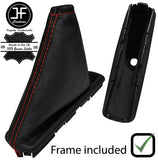 RED STITCH LEATHER HANDBRAKE +PLASTIC FRAME FOR CHEVROLET DAEWOO KALOS 02-08