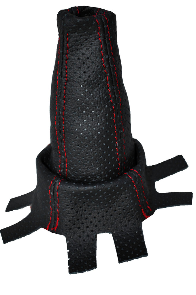 RED STITCH FITS HONDA CIVIC TYPE R MK8 2007-2013 PERFORATED LEATHER GAITER