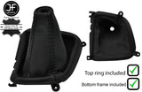 BLACK STITCH LEATHER AUTO GEAR GAITER + FRAME + TOP RING FOR HYUNDAI I800 08-19