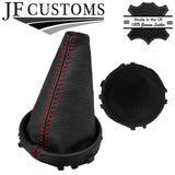 RED STITCH LEATHER GEAR HANDBRAKE GAITERS+PLASTIC FRAMES FOR MINI F55 F56 F57