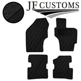GREY DIAMOND STITCH VINYL 4XTAILORED FLOOR CARPET FOR KIA RIO AUTO 01-05 JF1