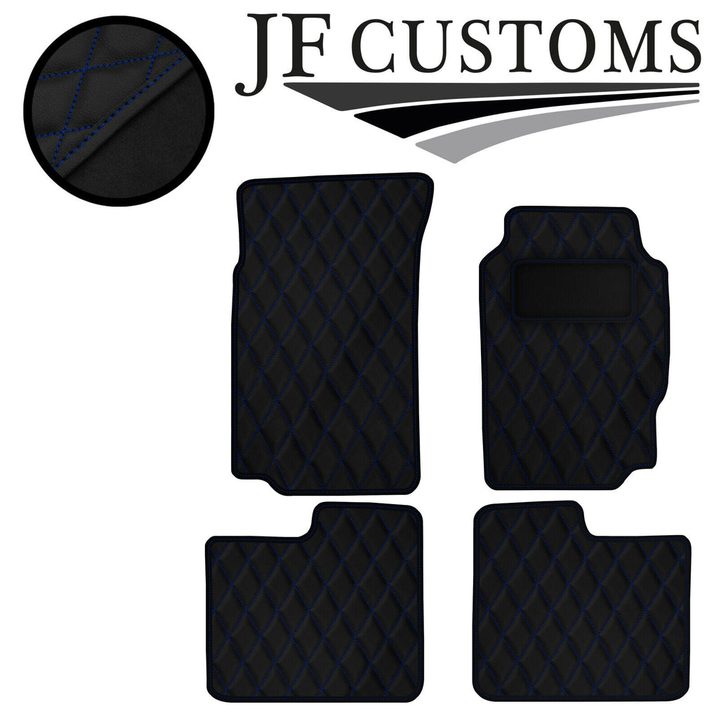 BLUE DIAMOND STITCH VINYL 4X TAILORED FLOOR CARPETS FOR PEUGEOT 406  95-04 JF1