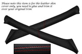 RED STITCH FITS FORD FIESTA MK4 MK5 95-02 2X WINDSCREEN PILLAR LEATHER COVERS
