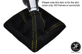 YELLLOW STITCH MANUAL SUEDE GEAR GAITER FITS PORSCHE BOXSTER 981 & CAYMAN 14-16