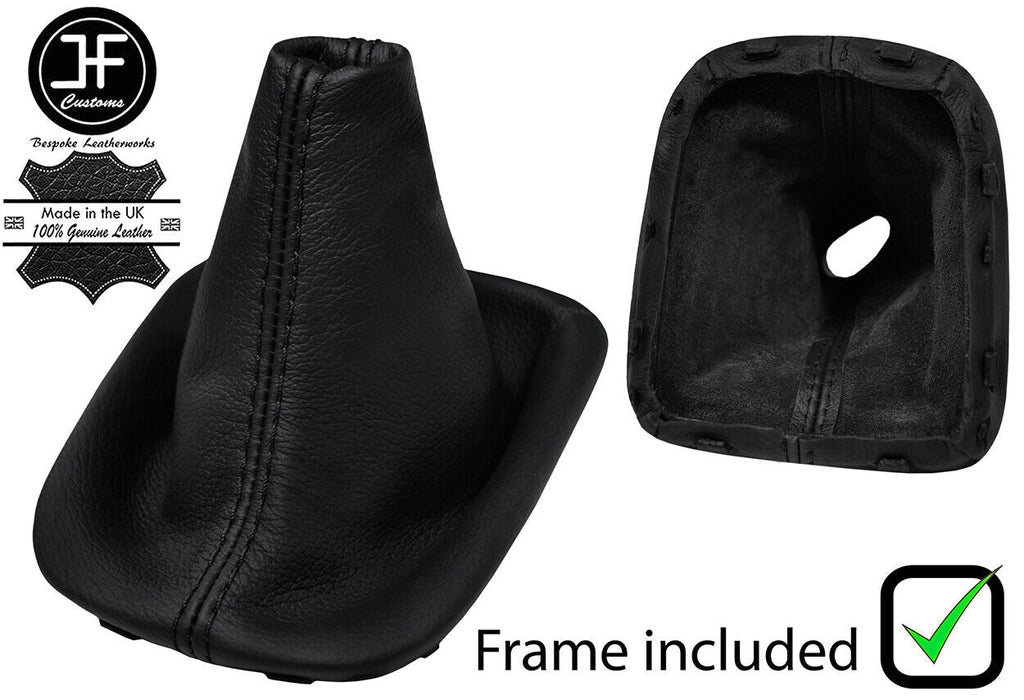 BLACK STITCH LEATHER MANUAL GEAR GAITER+PLASTIC FRAME FOR CITROEN C4 2011-2017