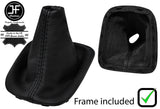 BLACK STITCH LEATHER MANUAL GEAR GAITER+PLASTIC FRAME FOR CITROEN C4 2011-2017