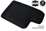 BLUE STITCH PU SUEDE ARMREST COVER FITS BMW 3 SERIES E46 1999-2005 CUSTOM NEW