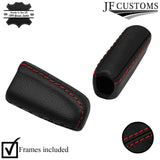 RED STITCH 2X SEAT HANDLE KNOB & PLATE COVER+FRAMES FOR LAND ROVER DEFENDER