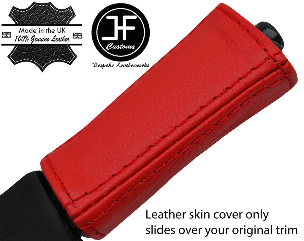 RED TOP GRAIN REAL LEATHER HANDBRAKE HANDLE COVER FITS FORD CAPRI MK3 78-87