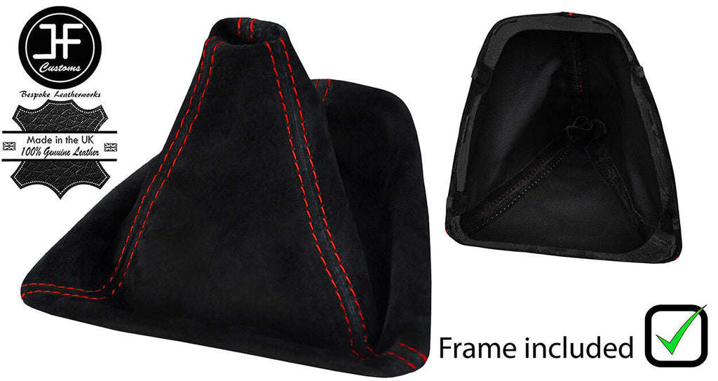 RED STITCH MANUAL SUEDE GEAR GAITER+PLASTIC FRAME FOR BMW E90 E91 E92 E93