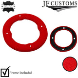 RED ITALIAN LEATHER GEAR SURROUND COVER + PLASTIC FRAME FOR MG MGB GT MADE IN UK