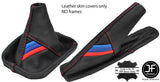 RED STITCH TRI STRIPE TOP GRAIN LEATHER GEAR & HANDBRAKE SET FITS BMW Z3 95-04