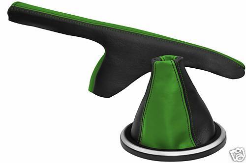 FITS FORD FIESTA MK6 MK7 FUSION GEAR HANDBRAKE L GREEN BLACK CUSTOM NEW