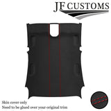 RED STITCH D GREY LUXE- SUEDE ROOF HEADLINER COVER FOR JAGUAR S TYPE 99-07