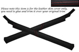 RED STITCH FITS NSU RO 80 2X WINDSCREEN PILLAR LEATHER COVERS ONLY CUSTOM NEW