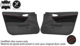 RED  STITCH 2X FRONT DOOR CARD TRIM LEATHER COVERS FOR HONDA CIVIC MK10 X 4 DR