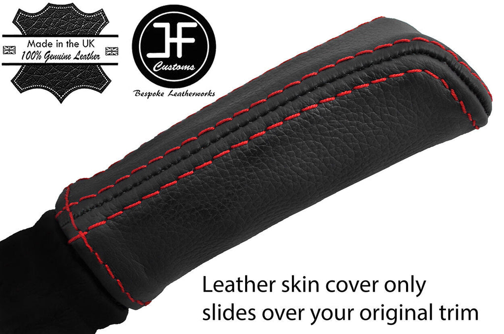 RED STITCH HANDBRAKE HANDLE LEATHER COVER FITS DEFENDER 90 110 07-16 STYLE 2
