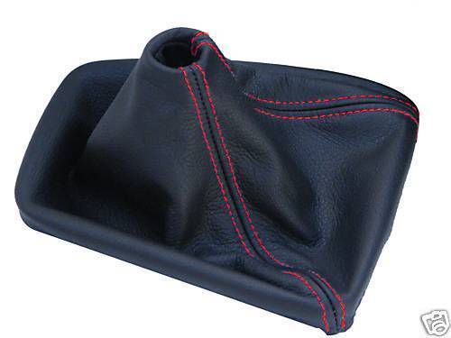 FITS BMW E36 E46 LEATHER GEAR GAITER SHIFT BOOT RED STITCH CUSTOM NEW MADE IN UK