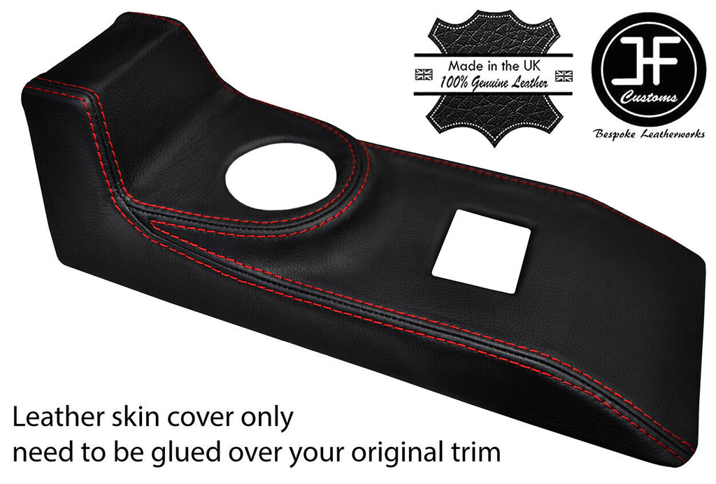 RED STITCH CONSOLE GEAR SURROUND LEATHER COVER FOR RELIANT SCIMITAR SE4 COUPE