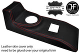 RED STITCH CONSOLE GEAR SURROUND LEATHER COVER FOR RELIANT SCIMITAR SE4 COUPE