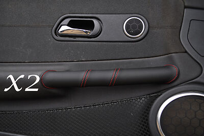 RED STITCH FITS CHRYSLER CROSSFIRE 2003-2007 2X DOOR HANDLE LEATHER COVERS