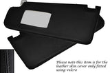 BLACK STITCHING FITS VW SCIROCCO 2008-2013 2X SUN VISORS LEATHER COVERS ONLY