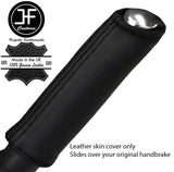 BLACK STITCH LEATHER HANDBRAKE HANDLE COVER FOR RENAULT LAGUNA MK2 2001-2005