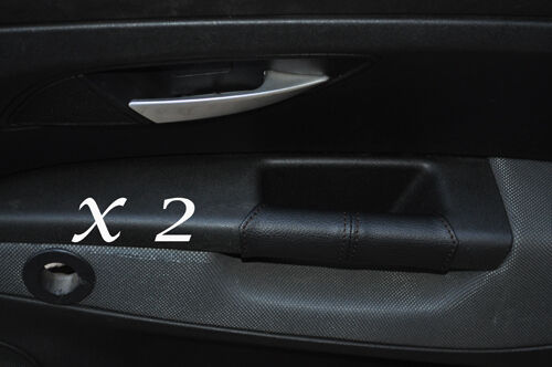 BLACK STITCH FITS FIAT PUNTO MK3 & GRANDE 06-10 2X REAR DOOR HANDLE COVERS