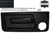 BLACK STITCH 2X FRONT DOOR CARD SKIN COVERS FITS RENAULT 5 GT TURBO PHASE 1 MK1