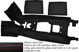 RED STITCH CENTRE CONSOLE TUNNEL LEATHER SKIN COVER FITS HONDA S2000 04-09