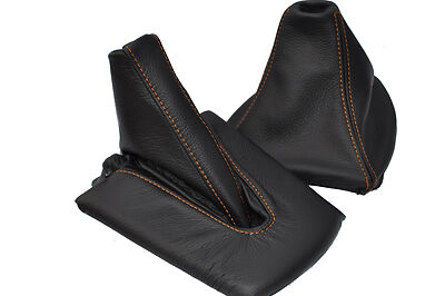 FITS BMW Z4 E85 E86 GEAR + HANDBRAKE GAITER BOOT orange st CUSTOM NEW MADE IN UK