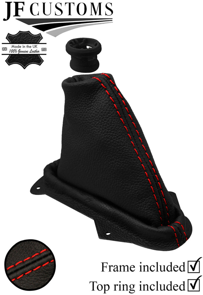 RED STITCH LEATHER AUTOMATIC GEAR+PLASTIC FRAME+TOP RING FOR ROVER 75 99-05
