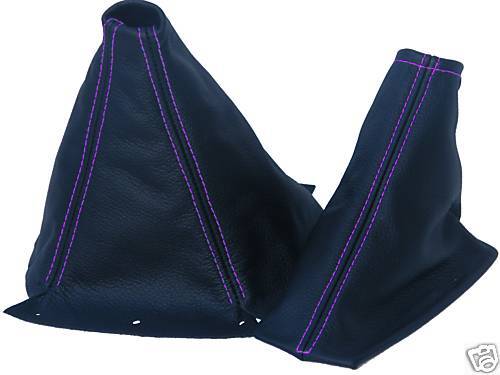 FITS NISSAN SKYLINE R33 PURPLE STITCH GEAR HANDBRAKE GAITER CUSTOM NEW