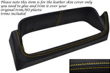 YELLOW STITCH SPEEDO GAUGE SURROUND LEATHER SKIN COVER FITS FORD ESCORT MK2