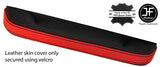 BLACK & RED PASSENGER DASH HANDLE LEATHER COVER FOR JEEP WRANGLER TJ 97-06
