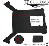 D RED STITCH D GREY SUEDE HEADLINER SUN ROOF COVER FOR BMW E30 81-92 SALOON
