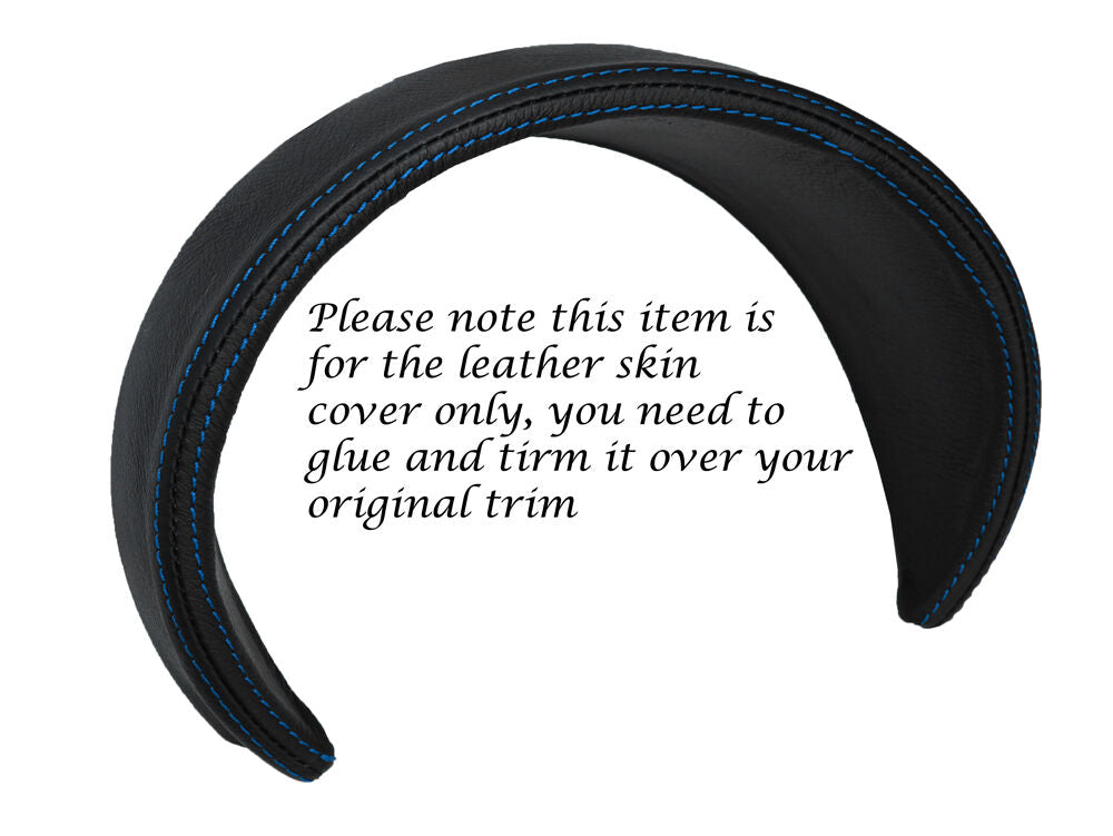 BLUE STITCH SPEEDO HOOD SURROUND LEATHER SKIN COVER FITS VW BEETLE 1998-2011