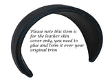 BLUE STITCH SPEEDO HOOD SURROUND LEATHER SKIN COVER FITS VW BEETLE 1998-2011