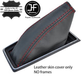 RED STITCHING TOP GRAIN GREY REAL LEATHER FITS FORD CAPRI MK2 MK3 1974-1987