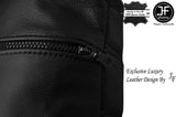 1X EXCLUSIVE LUXURY GENUINE LEATHER CUSHION BLACK QUILTED SQUARES PADDED 18"x18"